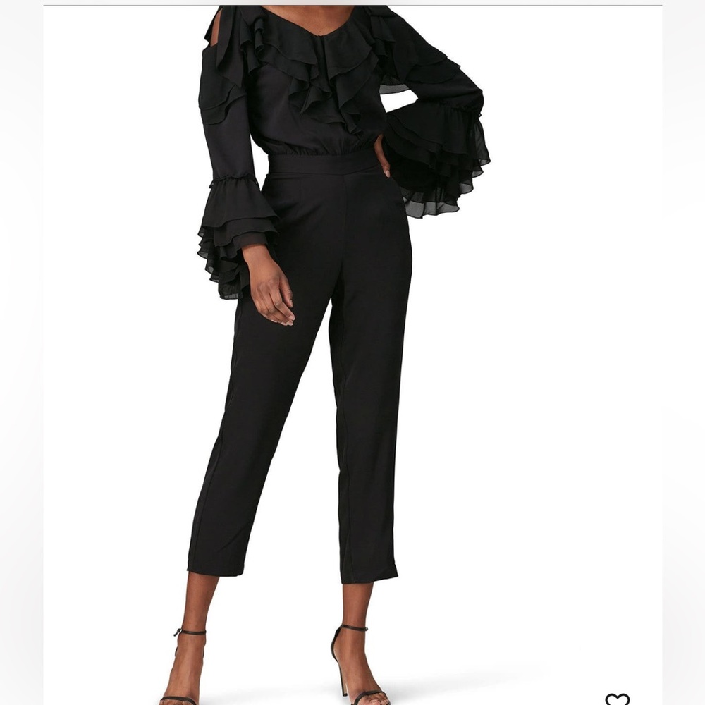 Rodarte × Universal Standard black pantsuit Ruffle jumpsuit Size